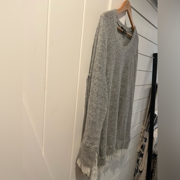 Michael Studio Collection for Addition Elle Knit Sweater with Lace details - Picture 3 of 7